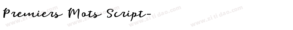 Premiers Mots Script字体转换